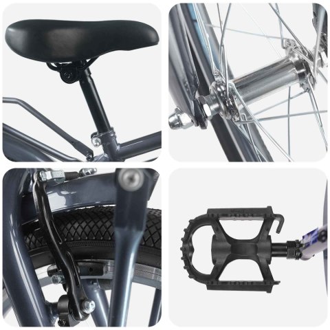 ROWER DZIECIĘCY 20 CALI DLA DZIECI W WIEKU 6-11 LAT CIEMNOSZARY