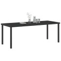 DUŻY STÓŁ OGRODOWY 200X80X73CM CZARNY METAL – ELEGANCJA I MINIMALIZM