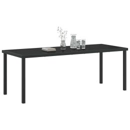 DUŻY STÓŁ OGRODOWY 200X80X73CM CZARNY METAL – ELEGANCJA I MINIMALIZM