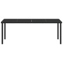 DUŻY STÓŁ OGRODOWY 200X80X73CM CZARNY METAL – ELEGANCJA I MINIMALIZM