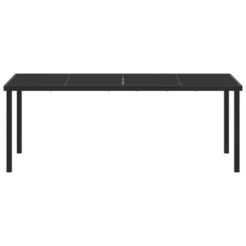 DUŻY STÓŁ OGRODOWY 200X80X73CM CZARNY METAL – ELEGANCJA I MINIMALIZM