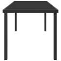 DUŻY STÓŁ OGRODOWY 200X80X73CM CZARNY METAL – ELEGANCJA I MINIMALIZM