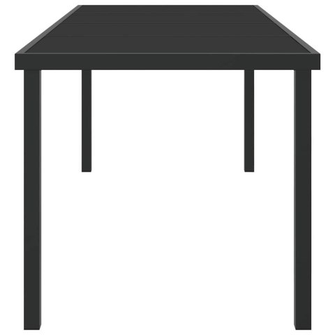 DUŻY STÓŁ OGRODOWY 200X80X73CM CZARNY METAL – ELEGANCJA I MINIMALIZM