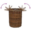 VidaXL Kosz na rośliny z przechowywaniem 2 pcs Brązowy Rattan Kubu