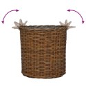 VidaXL Kosz na rośliny z przechowywaniem 2 pcs Brązowy Rattan Lacak