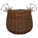 VidaXL Kosz na rośliny z przechowywaniem 2 pcs Brązowy Rattan Lacak