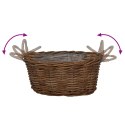 VidaXL Kosz na rośliny z przechowywaniem 2 pcs Brązowy Rattan Lacak