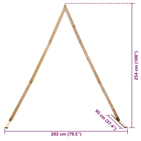 ŁUK ŚLUBNY JASNY BRĄZ 202X95X254CM LITE DREWNO SOSNOWE