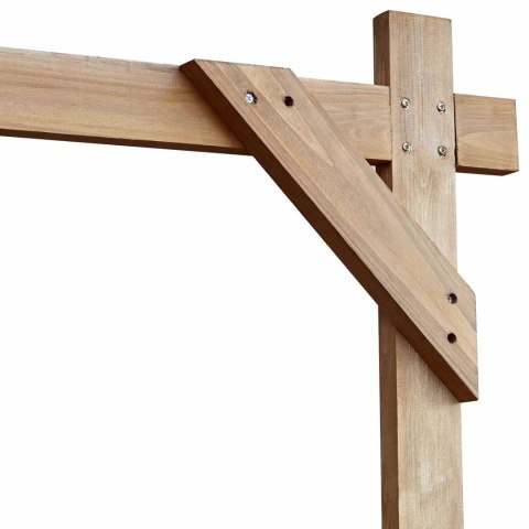 ŁUK ŚLUBNY JASNY BRĄZ 225X95X226CM LITE DREWNO SOSNOWE