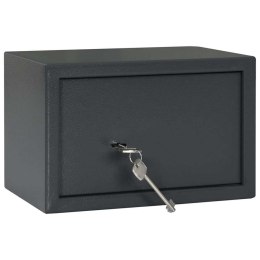 SEJF Z BLOKADĄ CIEMNO SZARY 31X20X20CM STAL