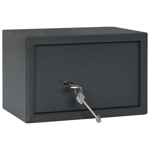 SEJF Z BLOKADĄ CIEMNO SZARY 31X20X20CM STAL