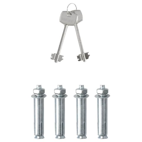 SEJF Z BLOKADĄ CIEMNO SZARY 31X20X20CM STAL