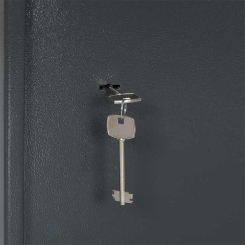 SEJF Z BLOKADĄ CIEMNO SZARY 35X31X50CM STAL