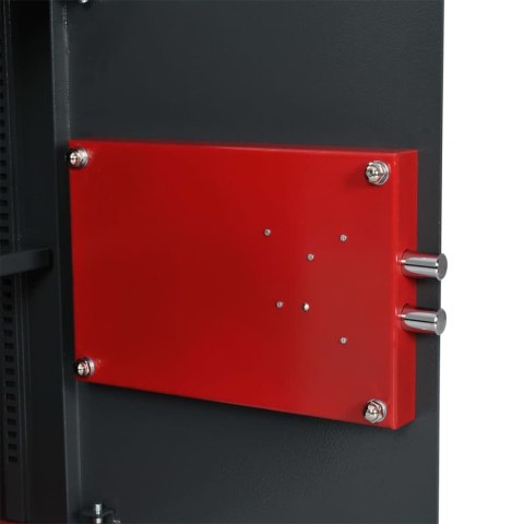 SEJF Z BLOKADĄ CIEMNO SZARY 35X31X50CM STAL