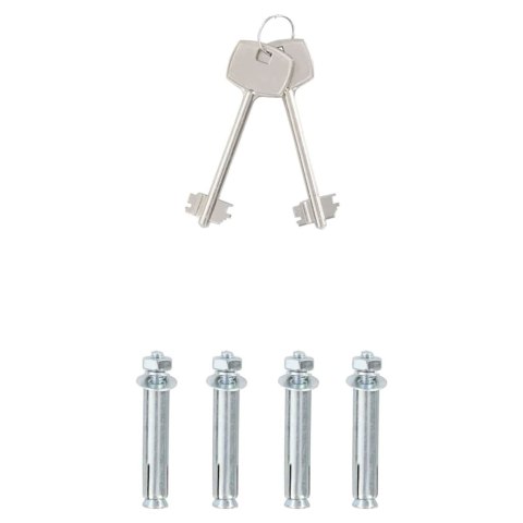 SEJF Z BLOKADĄ CIEMNO SZARY 35X31X50CM STAL