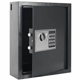 SEJF CYFROWY Z BLOKADĄ CIEMNO SZARY 30X10X36,5CM STAL