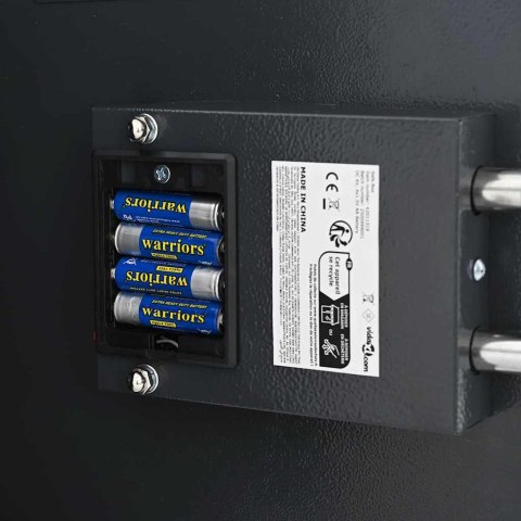 SEJF CYFROWY Z BLOKADĄ CIEMNO SZARY 30X10X36,5CM STAL