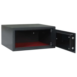 SEJF CYFROWY Z BLOKADĄ CIEMNO SZARY 42X37X20CM STAL