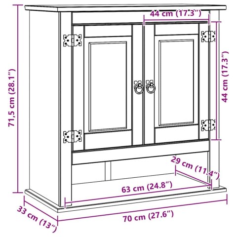SZAFKA WISZĄCA Z PRZECHOWYWANIEM CORONA BIAŁY 70X33X71,5CM