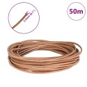 VidaXL Sznur skórzany Brązowy Ø2,5 mm x 50 m Skóra