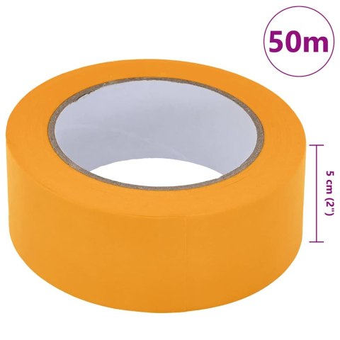 VidaXL Taśmy Maska Malarska 50 pcs Żółty 50mm x 50m Papier