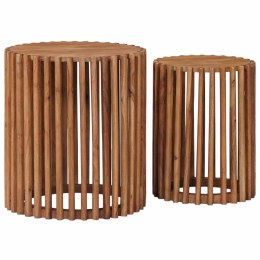 ZESTAW STOLIKÓW BOCZNYCH Z DRZWIAMI BRĄZOWY 40X40X45CM