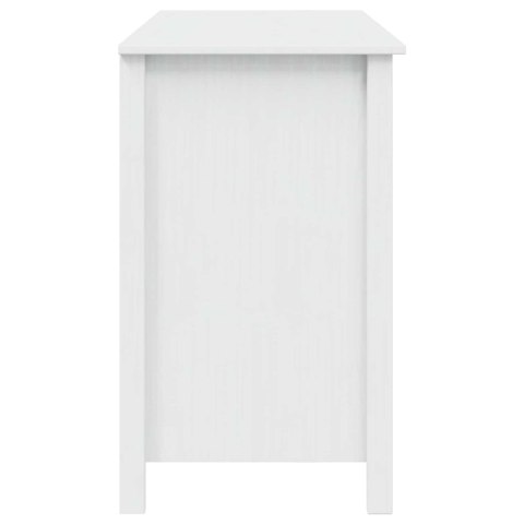 BIURKO Z SZUFLADAMI BIAŁY 100X45X74CM LITE DREWNO SOSNOWE
