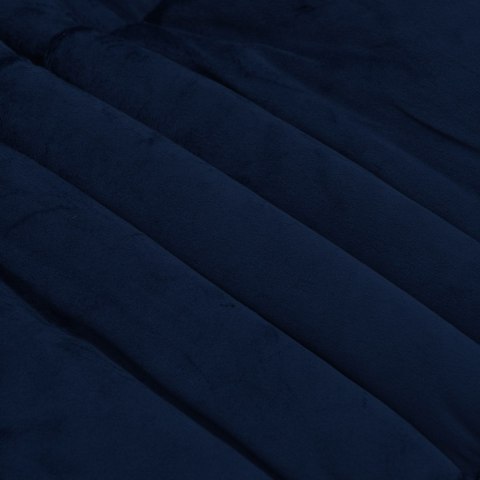 LETNI KOŁDRA KWIŁTOWANY CIEMNONIEBIESKI 135X200CM MIKROFIBRA