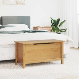 SKRZYNIA 90X40X45 CM MIODOWY BRĄZ LITE DREWNO SOSNA KUFER BOX PRZECHOWYWANIE