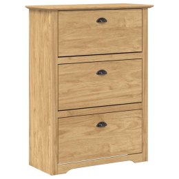 STOJAK NA BUTY Z SZUFLADĄ BODO MIODOWY BRĄZ 80X35X118CM