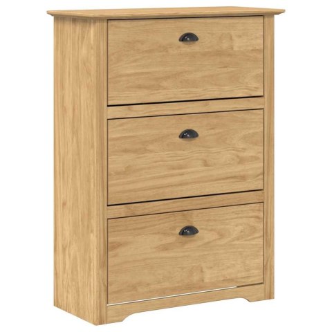 STOJAK NA BUTY Z SZUFLADĄ BODO MIODOWY BRĄZ 80X35X118CM