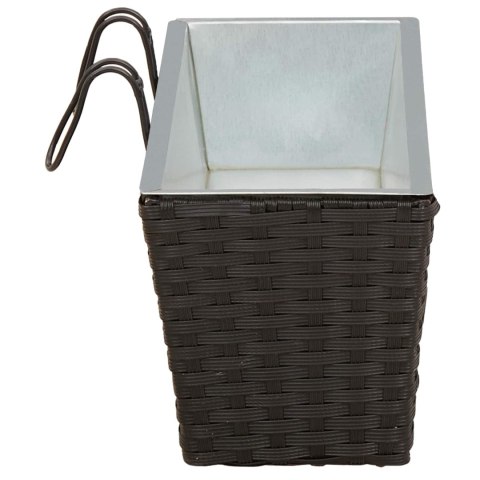 BALUSTRADA 2 PCS CZARNY 50X 17X 17CM METAL