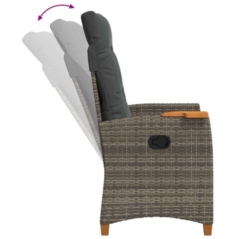 FOTEL Z REGULOWANYM OPARCIEM I TACĄ NA NAPOJE 62X64X112CM