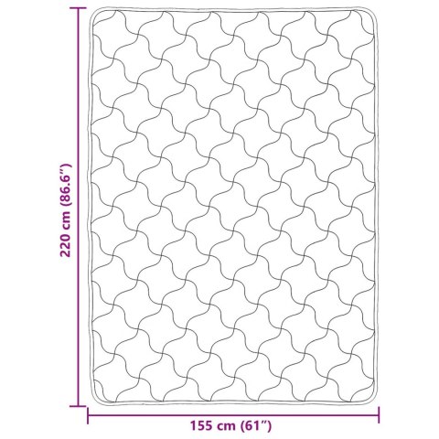 KOŁDRA NA CAŁY ROK PIKOWANA CZARNY 155X220CM