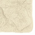 LETNI KOŁDRA KREMOWY 135X200CM MIKROFIBRA I FLEECE TEDDY