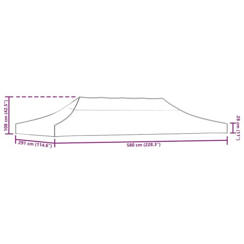 DACH NAMIOTU IMPREZOWEGO 3X6M NIEBIESKI