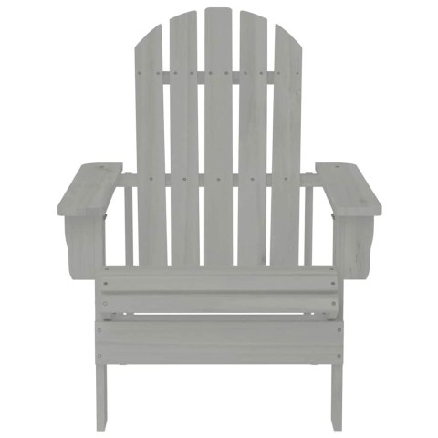 FOTEL OGRODOWY DREWNIANY SZARY