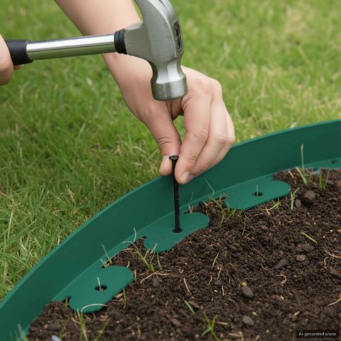 OBRZEŻA TRAWNIKOWE ZIELONY 2000X4X5CM