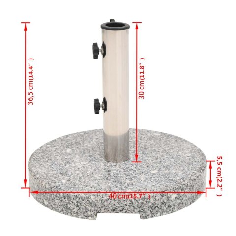 OKRĄGŁA PODSTAWA POD PARASOL GRANITOWA 20KG