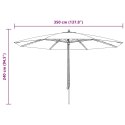 PARASOL OGRODOWY NA DREWNIANYM SŁUPKU 350CM NIEBIESKI