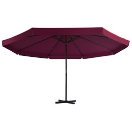 PARASOL OGRODOWY NA SŁUPKU ALUMINIOWYM 500CM BORDOWY