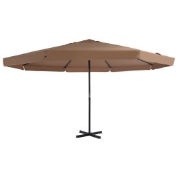 PARASOL OGRODOWY NA SŁUPKU ALUMINIOWYM 500CM TAUPE