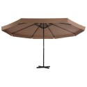 PARASOL OGRODOWY NA SŁUPKU ALUMINIOWYM 500CM TAUPE