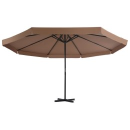 PARASOL OGRODOWY NA SŁUPKU ALUMINIOWYM 500CM TAUPE