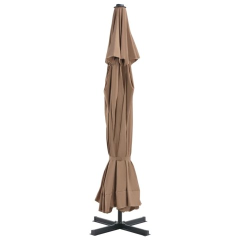 PARASOL OGRODOWY NA SŁUPKU ALUMINIOWYM 500CM TAUPE