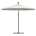 PARASOL OGRODOWY WISZĄCY ŚWIATŁA LED 300CM METAL PIASKOWY