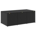 SKRZYNIA OGRODOWA Z POLIRATTANU 180X90X70CM CZARNA