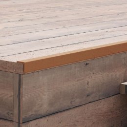 TARASOWE LISTWY KĄTOWE 5 SZT. WPC 170CM JASNOBRĄZOWE