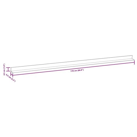 TARASOWE LISTWY KĄTOWE 5 SZT. WPC 170CM SZARE
