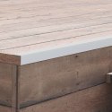 TARASOWE LISTWY KĄTOWE 5 SZT. ALUMINIUM 170CM SREBRNE
